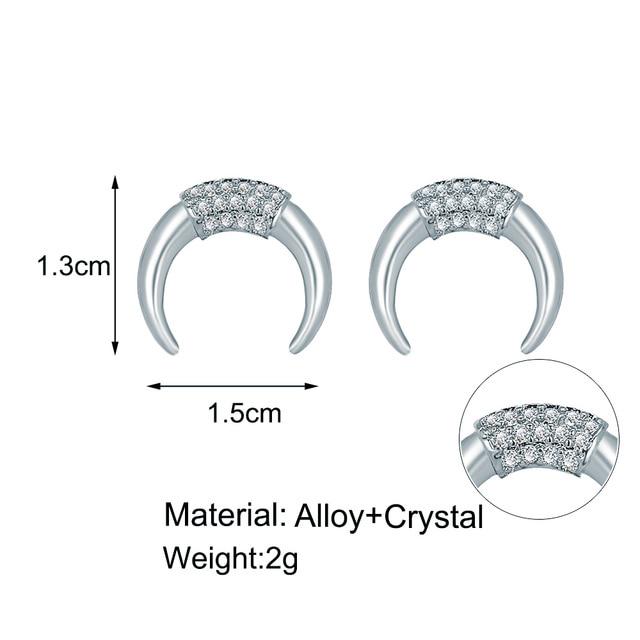 Fashion Moon Asymmetric Earrings for Woman Trendy Geometric Pendant Dangle Female Jewelry