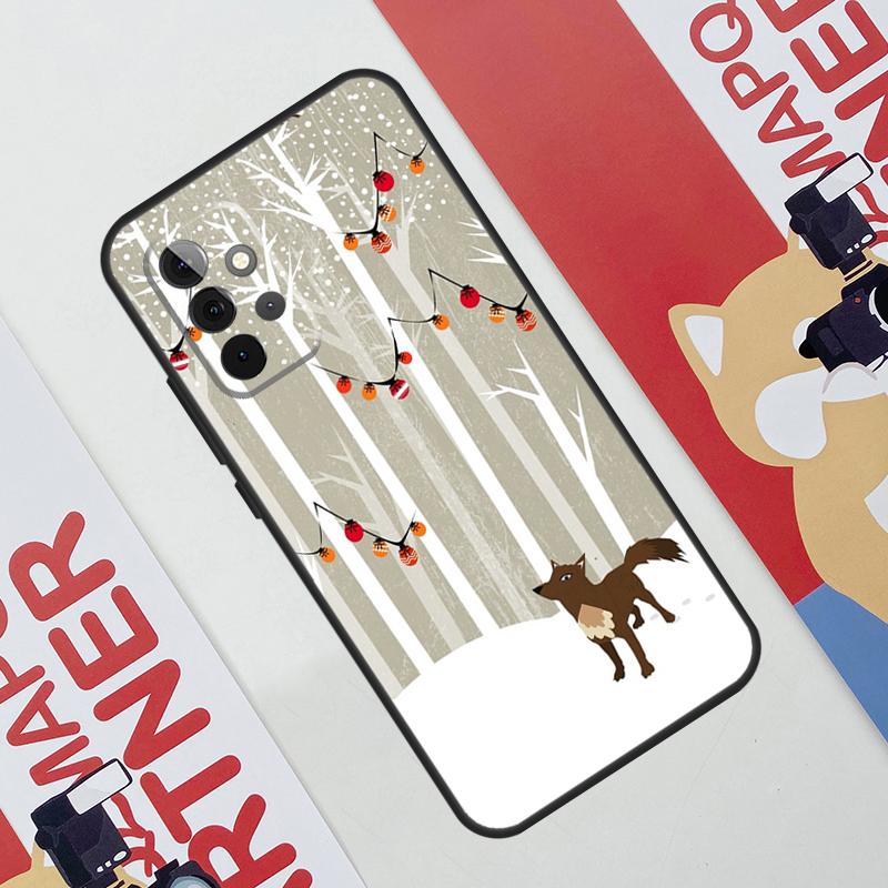 Winter Fox Foxes Case For Samsung Galaxy A53 A16 A26 A36 A56 A55 A35 A15 A52 A32 A12 A33 A13 A14 A34 A54 A17
