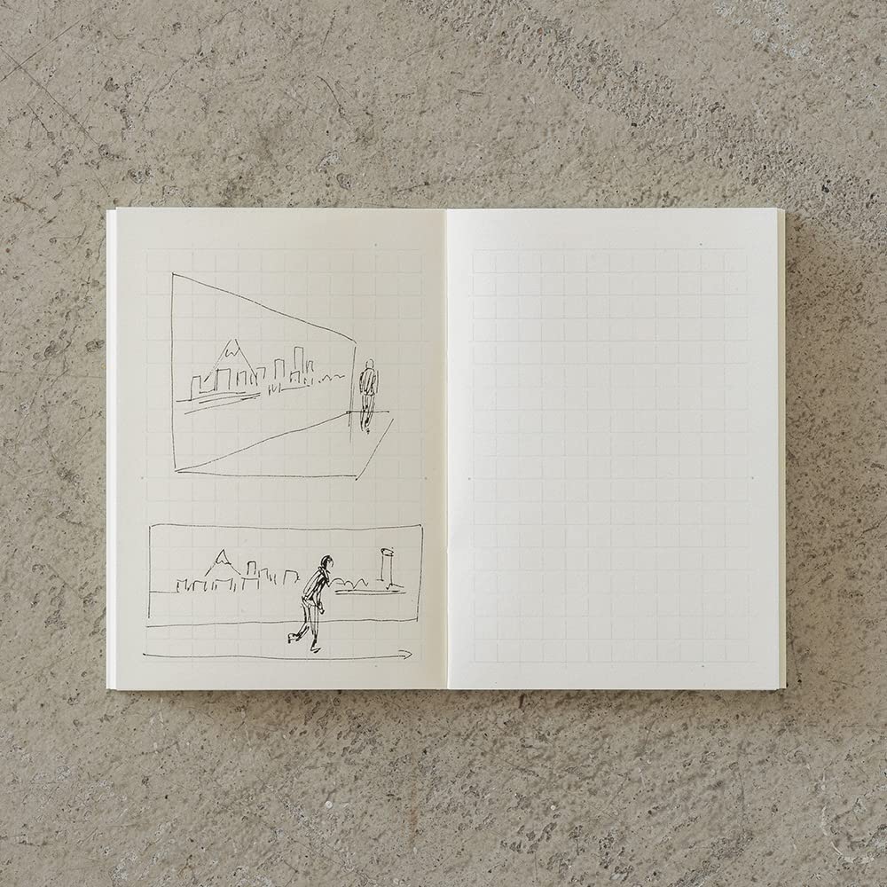 DESIGNPHIL MIDORI MD Notebook Light A7 Grid 3 Pack 15283006, Premium Japanese Stationery