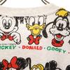Mickey Family Overall Handle Short Sleeve T-shirt White Gray Women Used