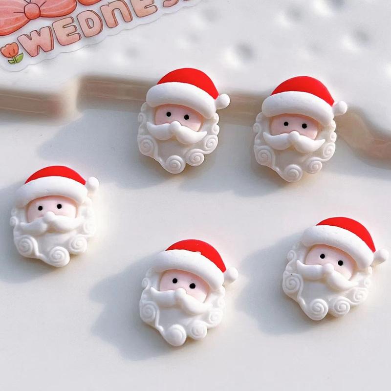10 Stück Neue Niedliche Mini-Weihnachtsserie Flache Rückseite Harz-Cabochons Scrapbooking DIY Schmuck Handwerk Dekoration Zubehör