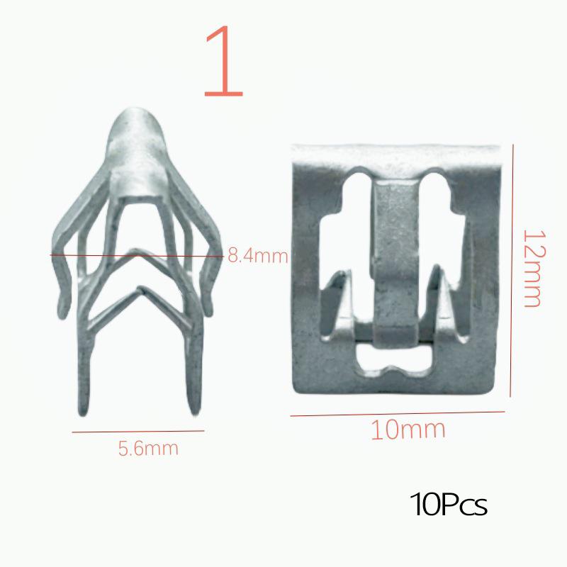 10 Pezzi Fermo Rivetto Fastener a U Universale per Console Centrale Cruscotto Auto Clip Metalliche per Pannelli Trim Auto