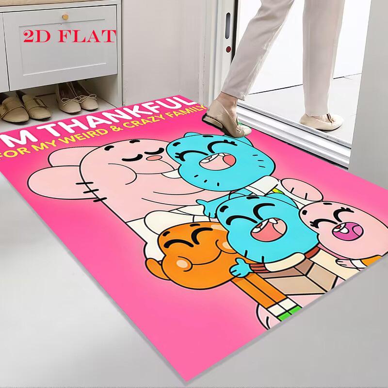 Gumball Kobercový kobereček do obývacího pokoje, ložnice, domácí dekorace pohovky, protiskluzová podložka na hraní pro děti