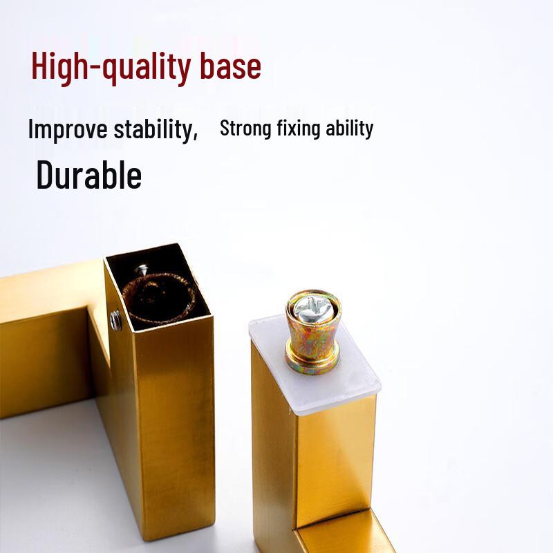 Wen Cheng Double Bend Square Glass Door Handle