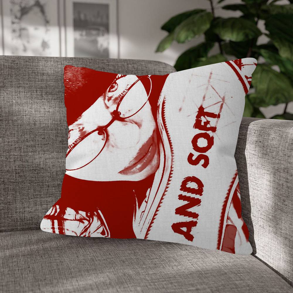 Singer Billie Eilish Cartoon Decorative Room Aesthetics Pillow Case Home Decor Bedroom Sofa Bed Couch Pillow Cover X