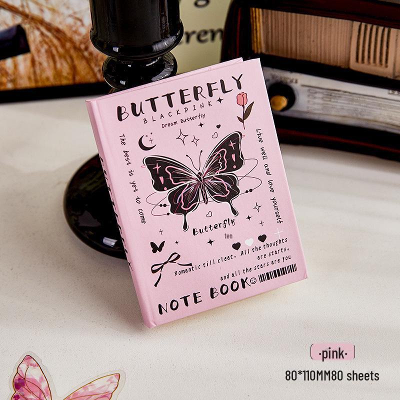 A7 Kapsesní zápisník Dream Butterfly - Mini, Přenosný, Vysoce hodnotný design pro dívky a studenty
