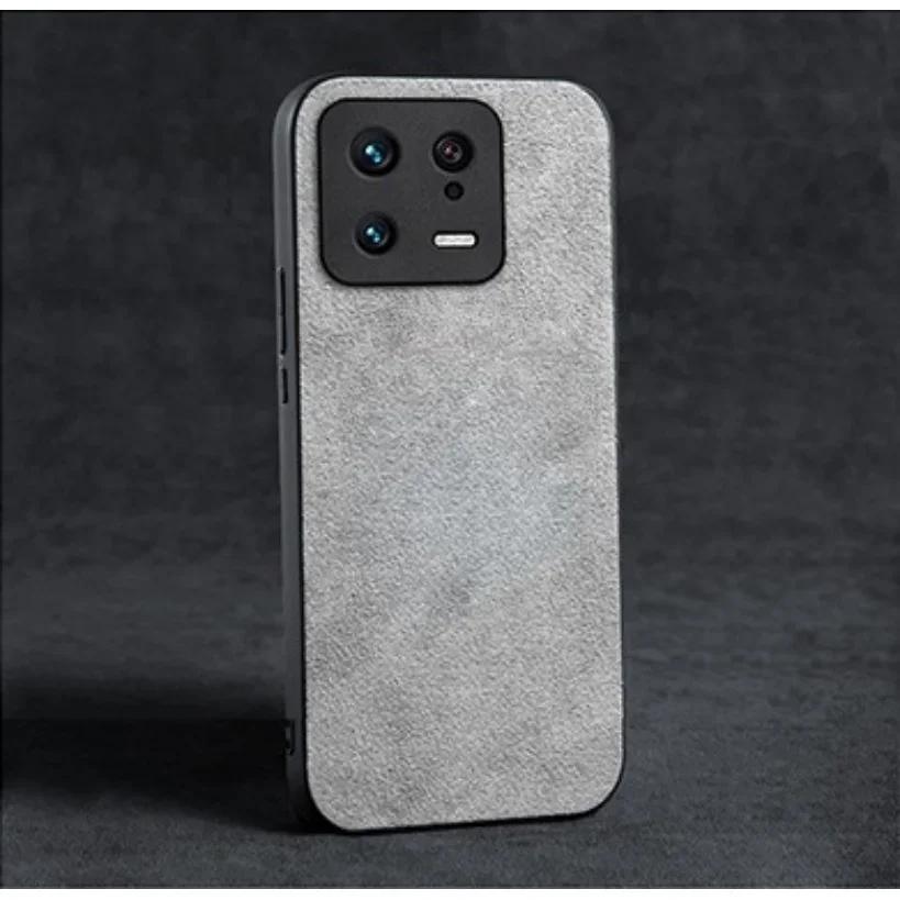

Premium Alcantara Suede Phone Case for Xiaomi 14 Ultra 14T Mi 15 13 Pro 13T 12 12s Ultra Mi11 Pro 10 All-inclusive Back Cover Mi13 серый