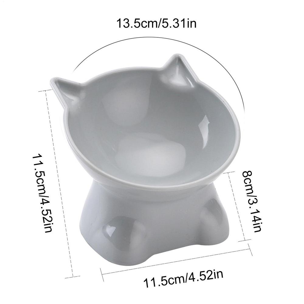 Tilted Cat Food Bowl Elevated Cat Bowl Ergonomic Cat Food Dish Anti Vomiting Raised Cat Food Bowl With Tilted Edge