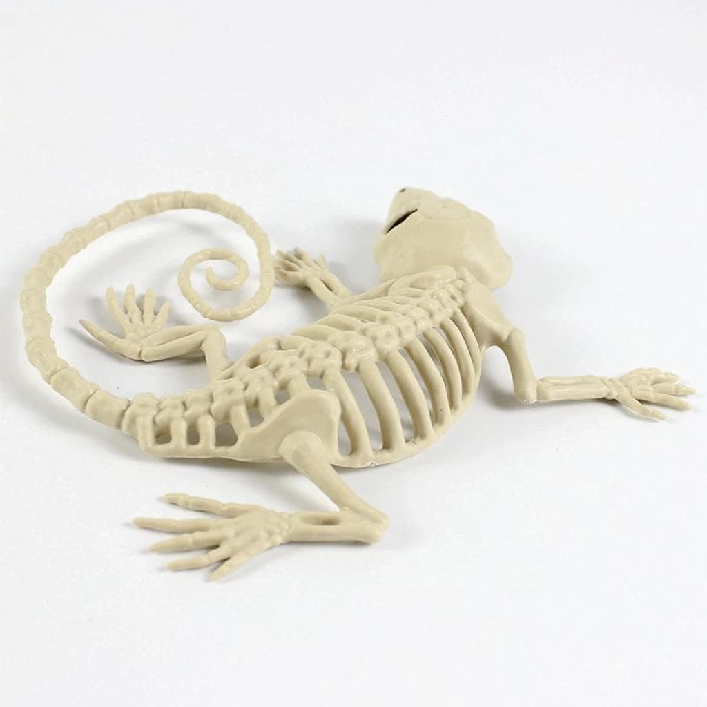 1Pcs Halloween Skeleton Bones Gecko Plastic Gecko Skeleton Model for Halloween Decoration Terror Scary Props