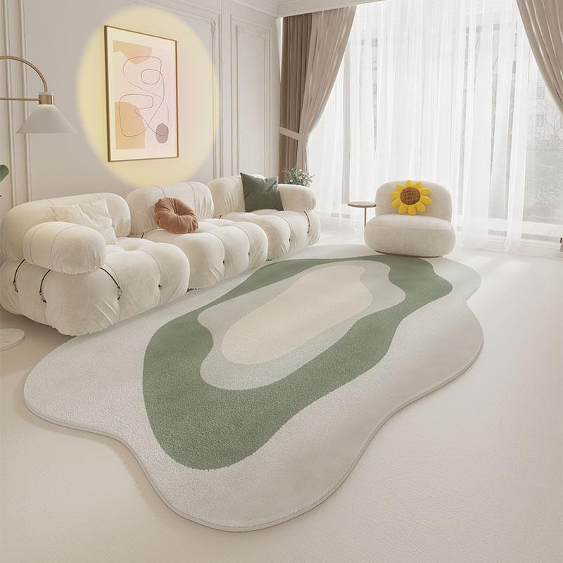 Unregelmäßiger Wohnzimmerteppich Schlafzimmer Bettvorleger Couchtischteppich Haushalt Langlebig und Pflegeleicht