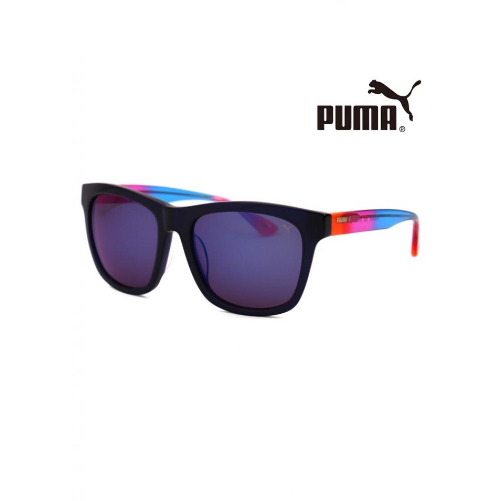 

Puma Сонцезахисні окуляри азійського крою в квадратній роговій оправі 14 PU0086SK002