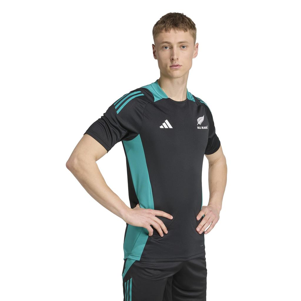 Adidas KKX94 Short Sleeve ALL BLACKS Performance All Teal Men's T-Shirt, Black/Pure (JM9636)