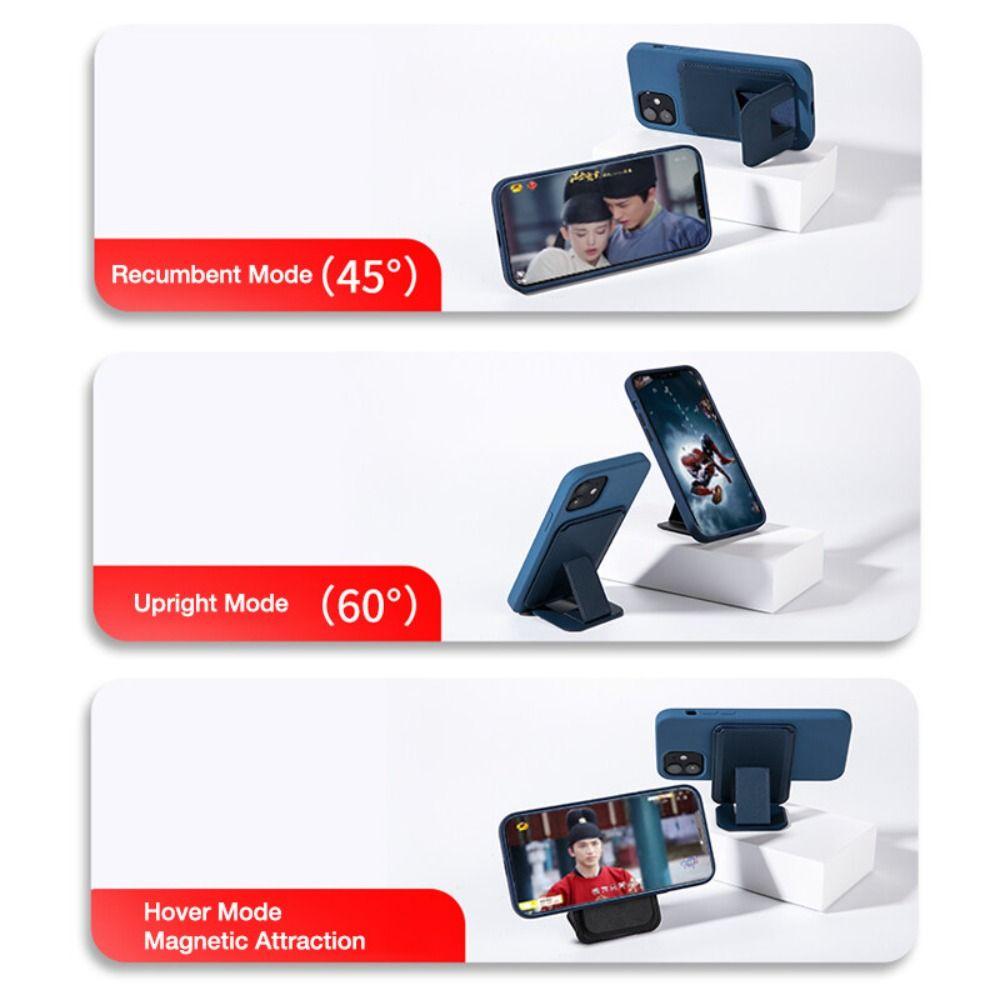 Phone Pocket Wallet Case PU Leathe Cell Phone Pouch Portable Phone Bracket  Phone Accessories