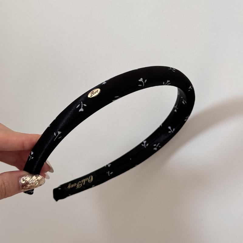 Small Floral Fabric Hairband - Simple Solid Color, Relaxed and Elegant, Soft Sponge Hairband, Versatile Hair Accessory