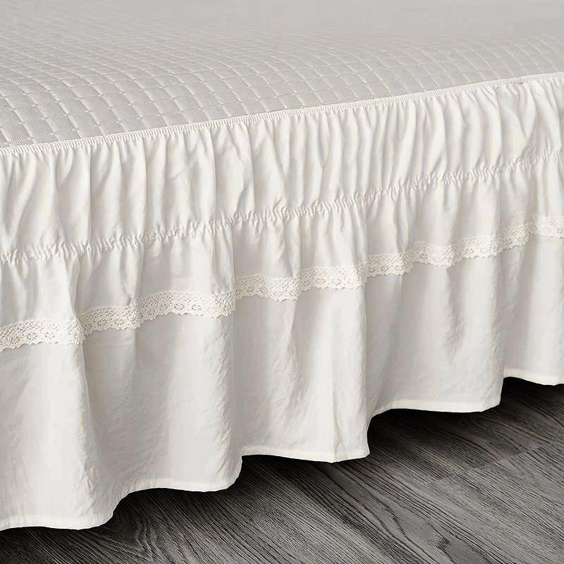 Elastic Non-Slip Lace Princess Bed Skirt - Thickened, Single Piece, Hide-ugly Design