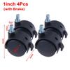 4Pcs Silent Operation Swivel Casters  for Furniture Office Chair Suitcase Trolley
