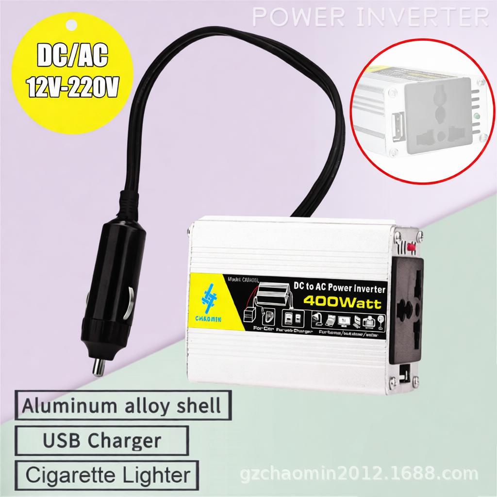 For Chaomin Car Power Inverter 12V To 220V Voltage Converter 600W Peak Portable Adapter Camping Travel Solar Charger USB Supply