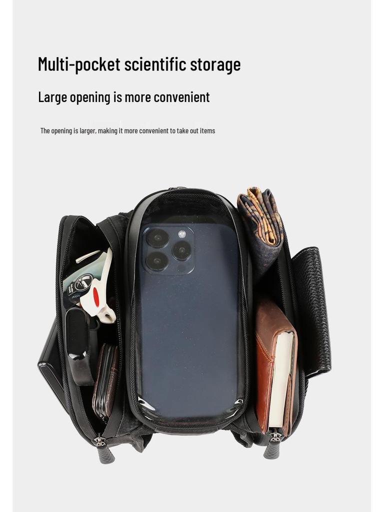 Waterproof Bicycle Front Beam Bag - Cycling Organizer for Mountain Bikes