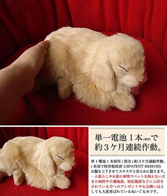 Ninian und Kino Perfect Pet (Klein) Schlappohrkaninchen (beige) Stofftier, Realistisch, Lebensecht, Tier, Beruhigend, Beweglich, Perfektes Geschenk, Feier,