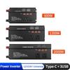 Household LED Portable High Power Car Inverter  Universal Solar Power Converter Digital Display Voltage Transformer