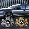 3D Metall Lejon Krona Emblem för Pajero Outlander ASX Eclipse Cross Delica L200 - Krom Baklucka Emblem Klistermärke