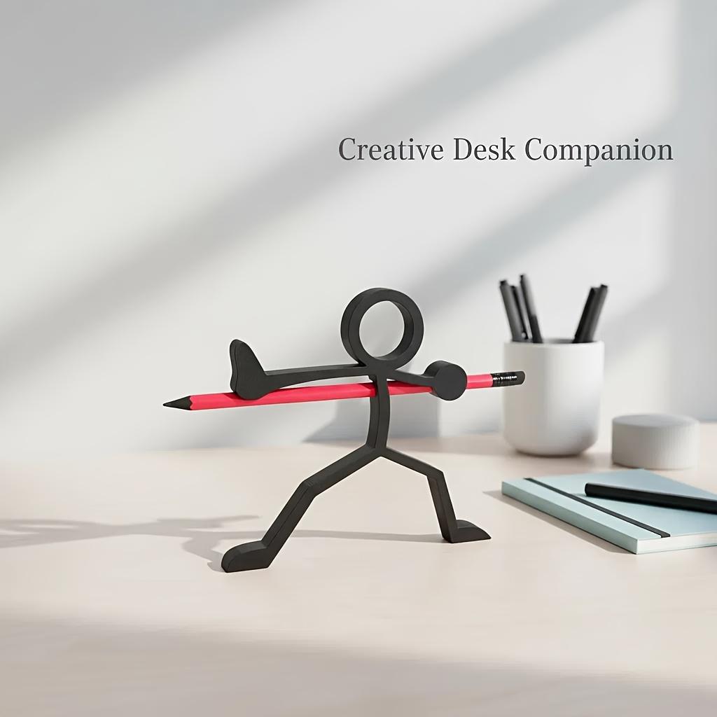 3D Printed Stick Figure Pencil Holders Including Pen Stands Pen Containers Desktop Ornaments Stationery Desktop Sculptures Gifts