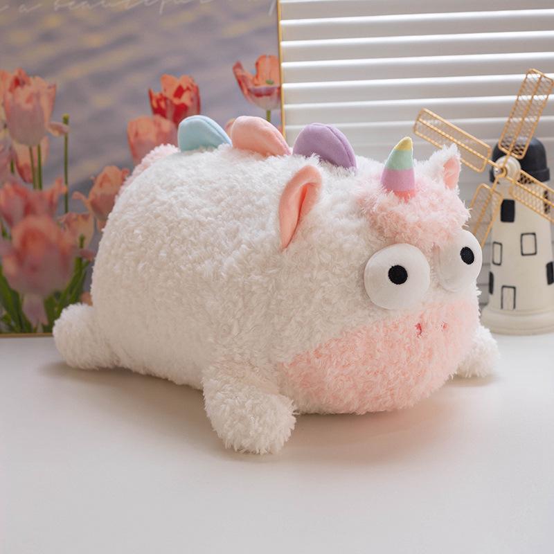Cross-Border Honey Tea Sauce Plush: Big-Eyed Piggy Bee, Crocodile, Unicorn Stuffed Toy - Creative & Funny.