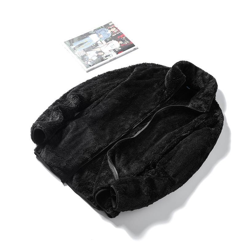 Giacca in Pile Corallo Double-Face da Donna e da Uomo - Pile Polare Spesso e Caldo per Uso Esterno
