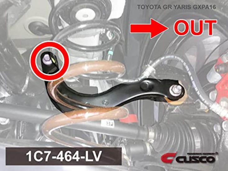 Cusco Pillow Ball Bushings for Toyota GR Yaris Rear Upper Control Arm 1C7464LV (GXPA16) (Body Side)