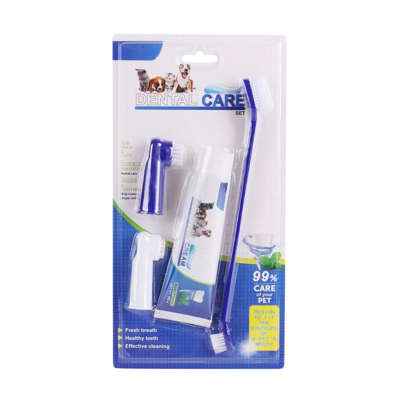 Pet Toothbrush Toothpaste Finger Set Dog Healthy Edible Toothpaste Small Dog Cats Mouth And Teeth Cleaning And Care Supplies