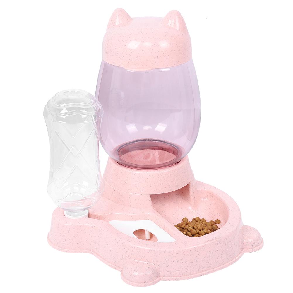 2 in 1 PP Pet Large Compacity Auto Food Feeder Drinking Fountain Supply for Dog Cat