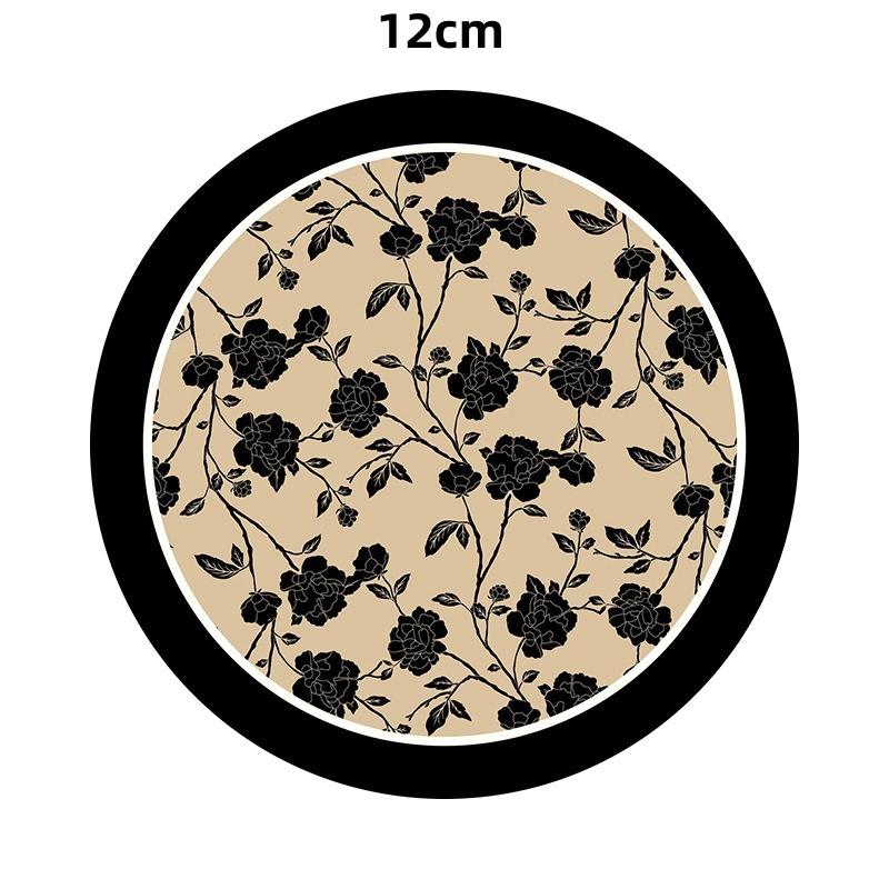 Retro Round Flower Coasters Heat Insulation Anti-scald Table Mats Creative Home Diatomite Absorbent Coaster Kitchen Accessory