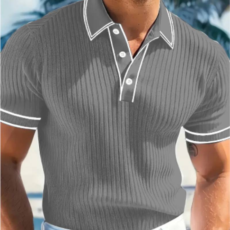 Polo Shirt Men Summer Short Sleeve Breathable Casual Fashion Polo Top For Youth