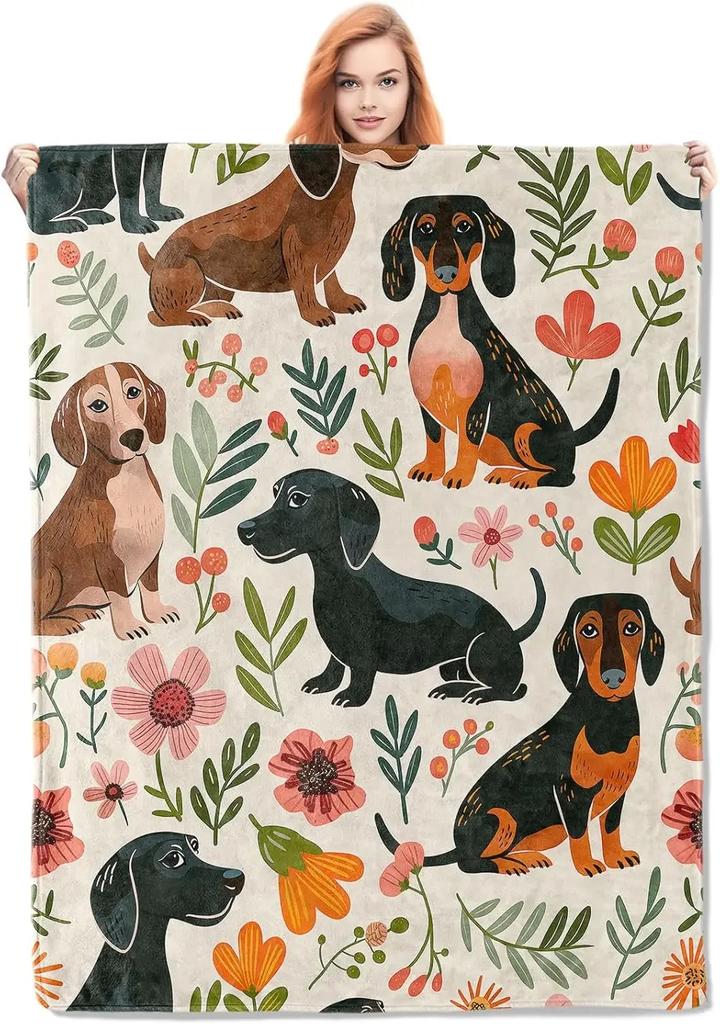 CorgiPrint Throws Soft  Lightweight Blankets for Dog Lovers Perfect Gift for Boys  Girls
