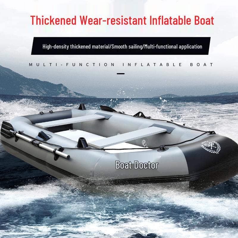 Durable Hard-Bottom Inflatable Rubber Dinghy Kayak for Fishing & Lifesaving