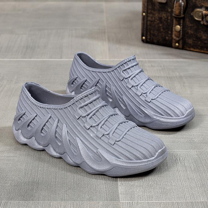 Short rain shoes men's summer fashion casual fishing water shoes non-slip waterproof rain boots rubber shoes student trend
