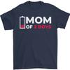 Unisex Shirt Cotton Oversize Large Size Mom of 2 Boys Funny Mothers Day Mens T-Shirt