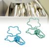 100 Pcs  Clips Hollow Cute Flower Shape Sturdy Metal Small  Clips for Office Documents A