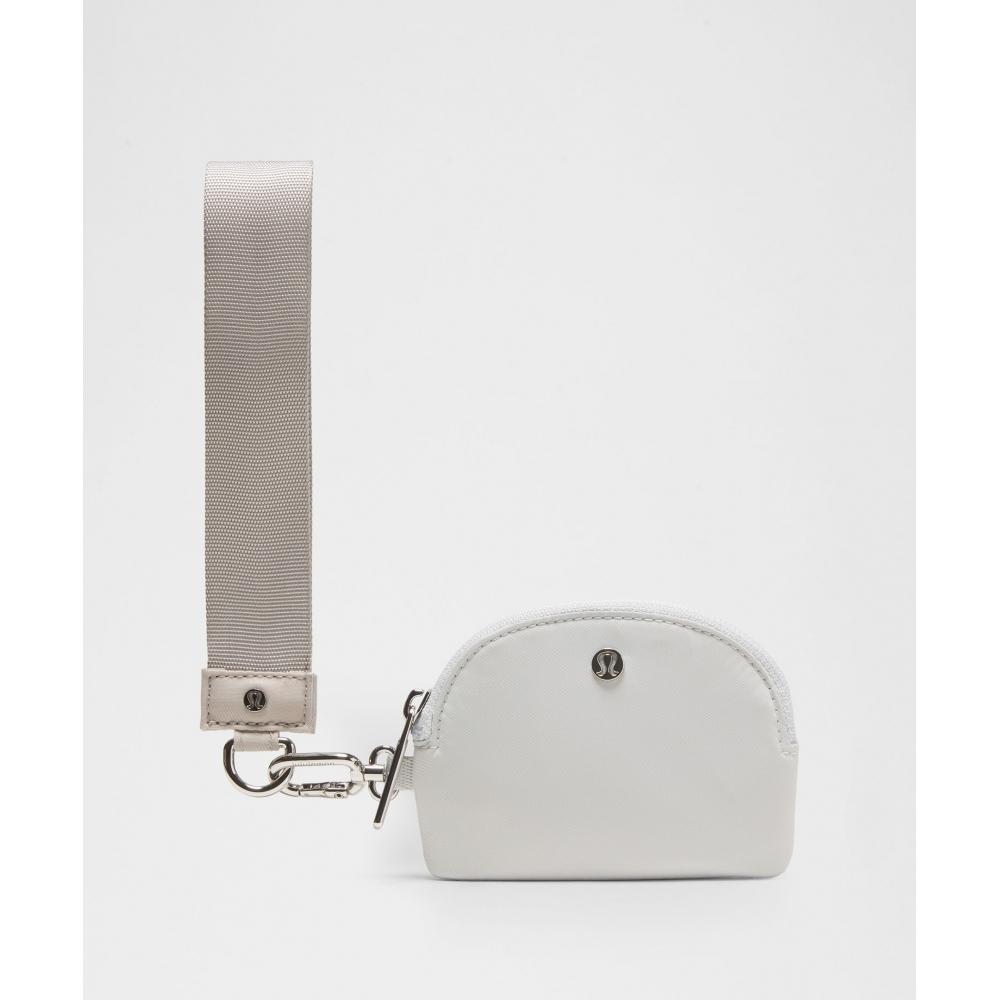 Lululemon Dual Pouch Wristlet Downtown Tan Vapor Silver