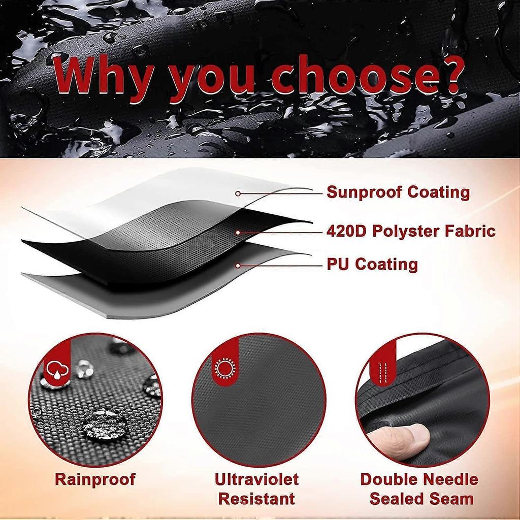 BBQ Cover,30'' Small Gas Barbecue Cover Waterproof 420D Heavy Duty Oxford Fabric,BBQ Outdoor Gas Grill Cover Windproof&Anti-UV (77x67x110cm)