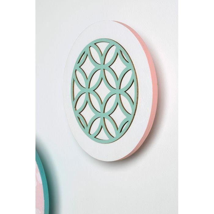 Patère - Artémio - Ronde - Bois - 20x5cm - Beige