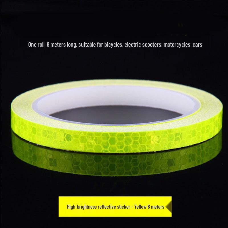 Colorful Reflective Safety Stickers for Bicycles, Motorcycles, and Vehicles - Night Glow Fluorescent Strips