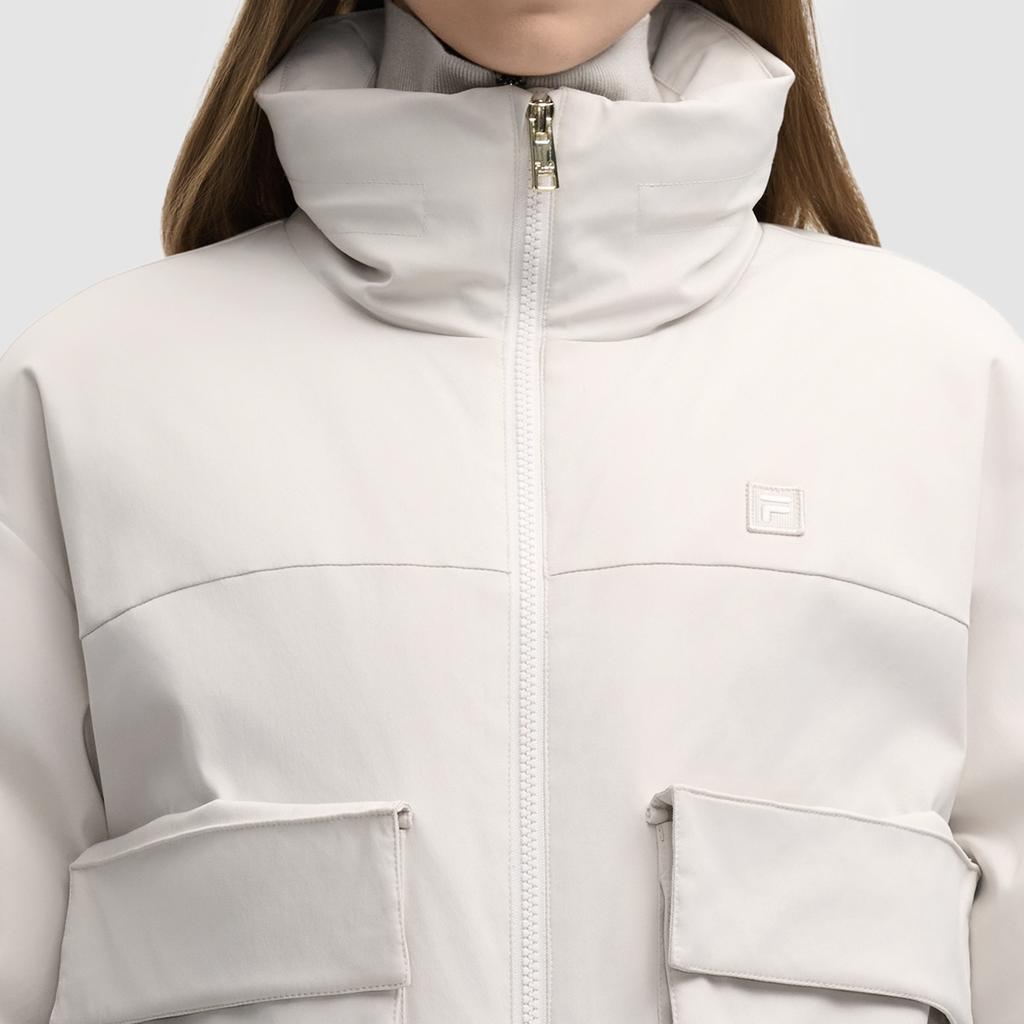 Fila Milano Series Fashion Simple Elegant Casual Versatile Comfortable Warm Waterproof Windproof Short Down Jacket Women Outerwear F11W545901FIV