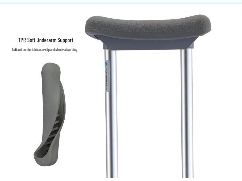 Adjustable Aluminum Alloy Crutches for Elderly and Disabled - Single/Double Options for Outdoor Use