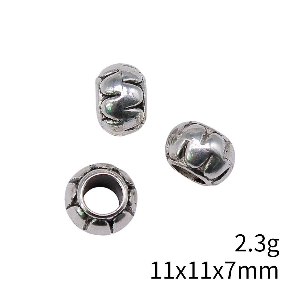 Bead Pendant Accesories Macroporous Big Hole Beads Loose Spacer Accessories Parts Metal Beads Accessories For Women
