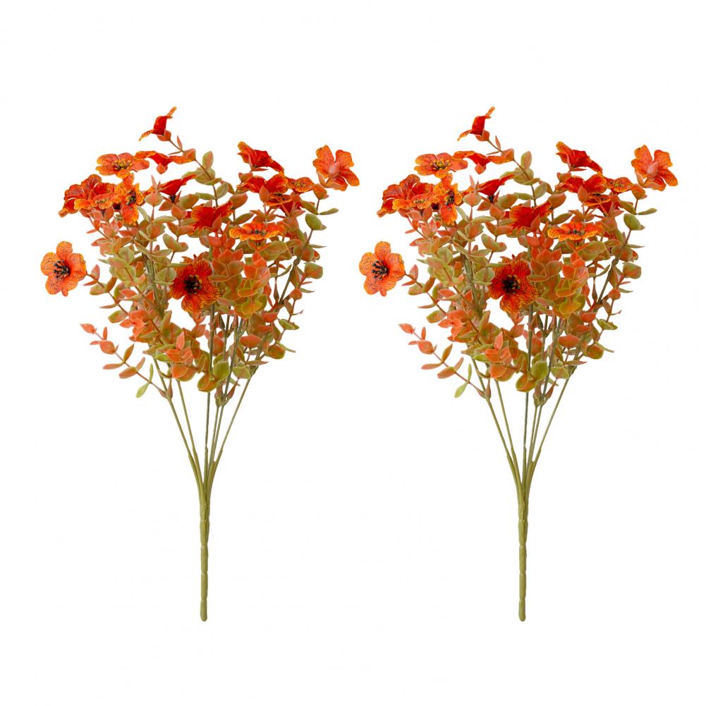 Simulation Flower Decor Artificial Fall Flowers Fall Harvest Festival Eucalyptus Leaf Artificial Flower for Halloween for Indoor