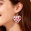 New Trendy Valentine's Day Acrylic Earring for Women Girls Sweet Romantic Resin Love Heart Shape Drop Earrings Jewelry Gift
