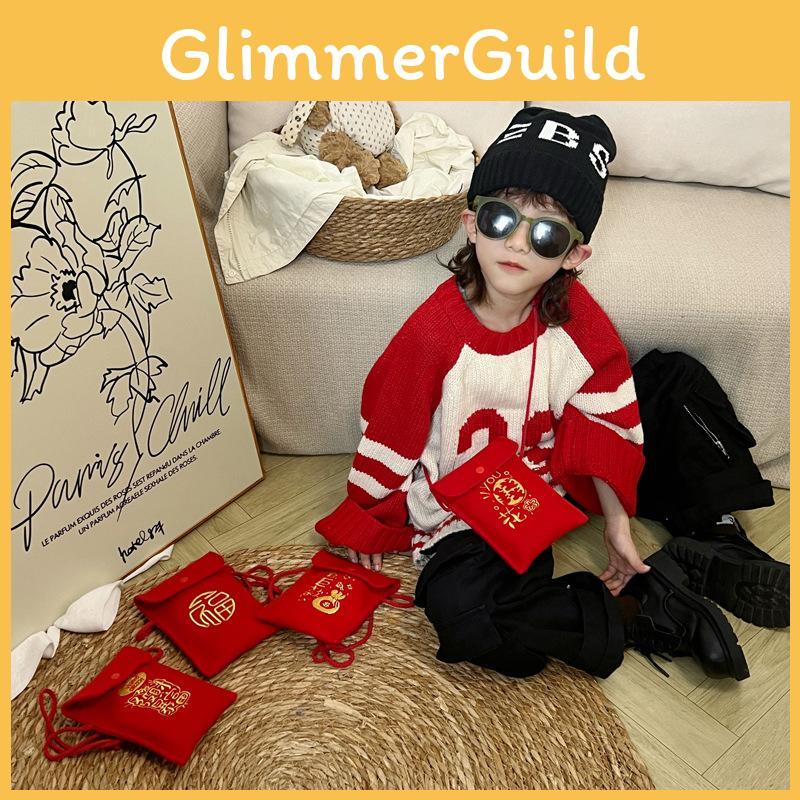 New Year Chinese Celebration Red Blessing Red Envelope Lucky Money Bag Crossbody