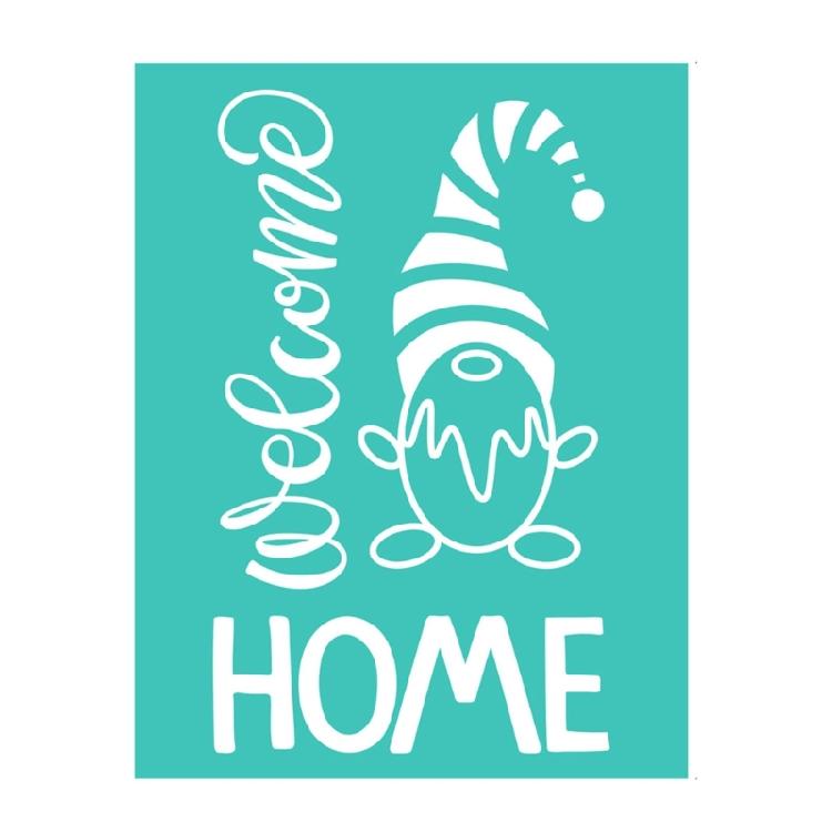 Gnome Silkscreen Stencil Reusable Self-Adhesive Silk Screen Printing Fabric Wood
