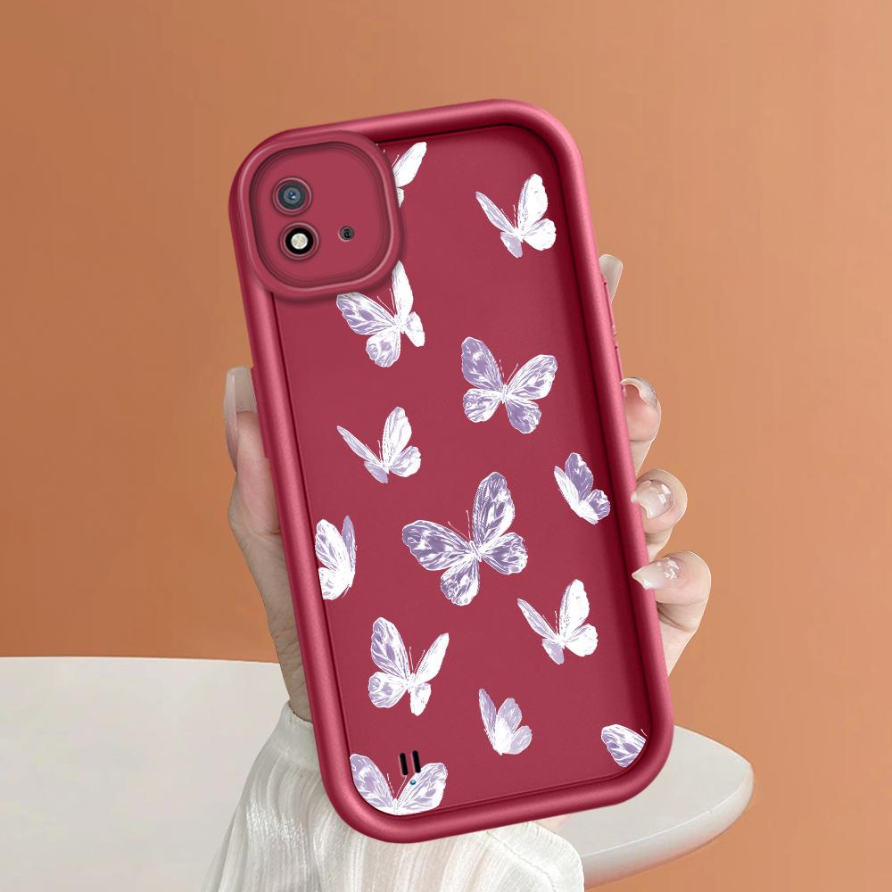 Soft Silicone Square Ladder Printing Pattern Phone Casing Full Cover Camera Shockproof Protection Rubber Case for OPPO Realme
